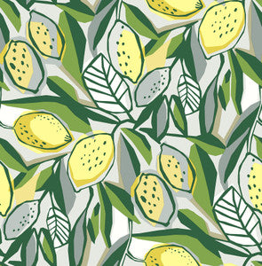 Meyer Yellow Citrus Wallpaper by A-Street Prints