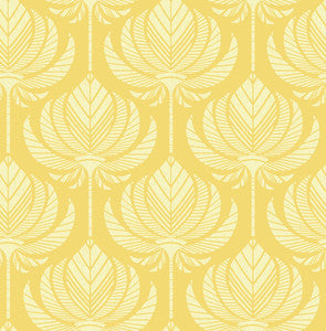 Palmier Yellow Lotus Fan Wallpaper by A-Street Prints