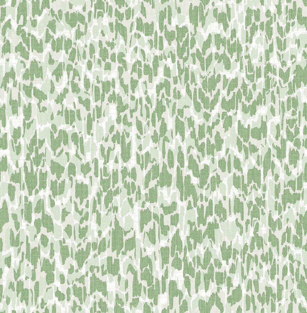Flavia Green Animal Print Wallpaper by A-Street Prints Seychelles Covers about 56.4 square feet 20.5-in by 33-ft long roll Unpasted 20.9 - Fabric Carolina -