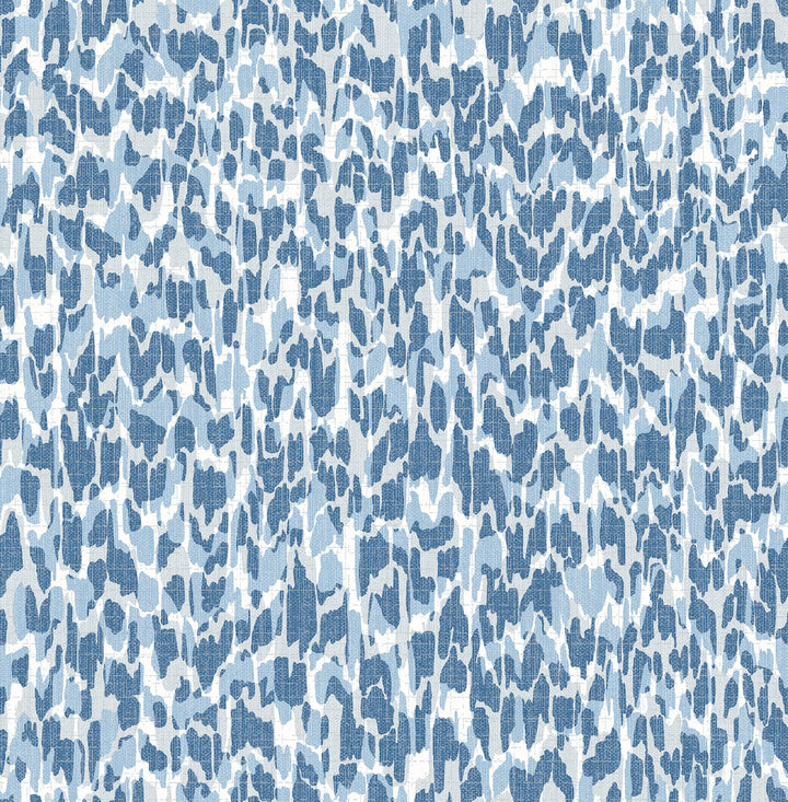 Flavia Blue Animal Print Wallpaper by A-Street Prints Seychelles Covers about 56.4 square feet 20.5-in by 33-ft long roll Unpasted 20.9 - Fabric Carolina -