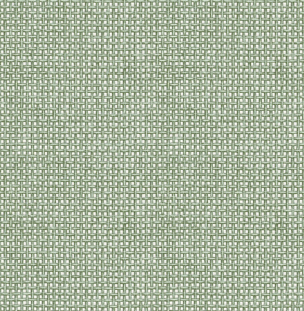 Zia Green Basketweave Wallpaper by A-Street Prints Seychelles Covers about 56.4 square feet 20.5-in by 33-ft long roll Unpasted 10.4 - Fabric Carolina -