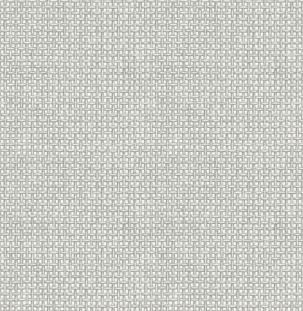 Zia Grey Basketweave Wallpaper by A-Street Prints Seychelles Covers about 56.4 square feet 20.5-in by 33-ft long roll Unpasted 10.4 - Fabric Carolina -