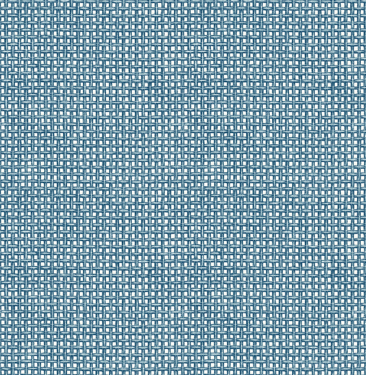 Zia Blue Basketweave Wallpaper by A-Street Prints Seychelles Covers about 56.4 square feet 20.5-in by 33-ft long roll Unpasted 10.4 - Fabric Carolina -