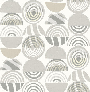 Mage Light Grey Mod Geometric Wallpaper by A-Street Prints