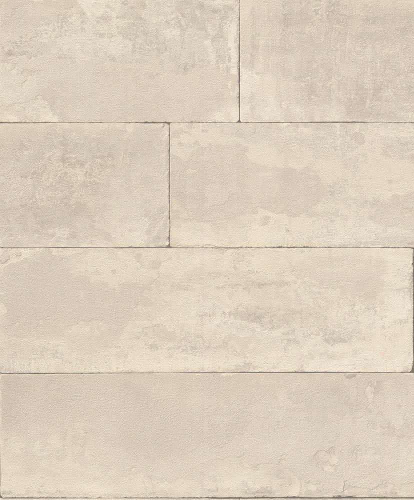Lanier Neutral Stone Plank Wallpaper by Advantage Beyond Textures Covers about 57.8 square feet 21-in by 33-ft long roll Unpasted 6.3 - Fabric Carolina -