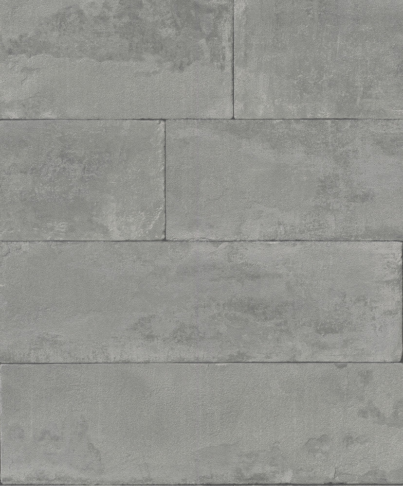 Lanier Grey Stone Plank Wallpaper by Advantage Beyond Textures Covers about 57.8 square feet 21-in by 33-ft long roll Unpasted 6.3 - Fabric Carolina -