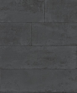Lanier Black Stone Plank Wallpaper by Advantage