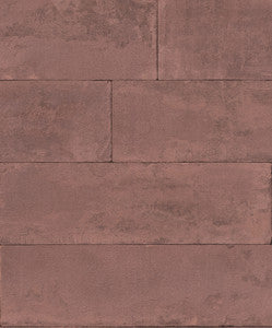 Lanier Oxblood Stone Plank Wallpaper by Advantage