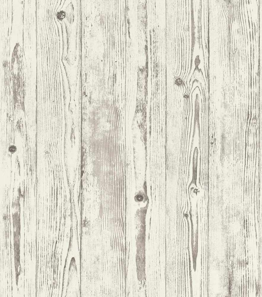 Albright White Weathered Oak Panels Wallpaper by Advantage Beyond Textures Covers about 57.8 square feet 21-in by 33-ft long roll Unpasted 0 - Fabric Carolina -