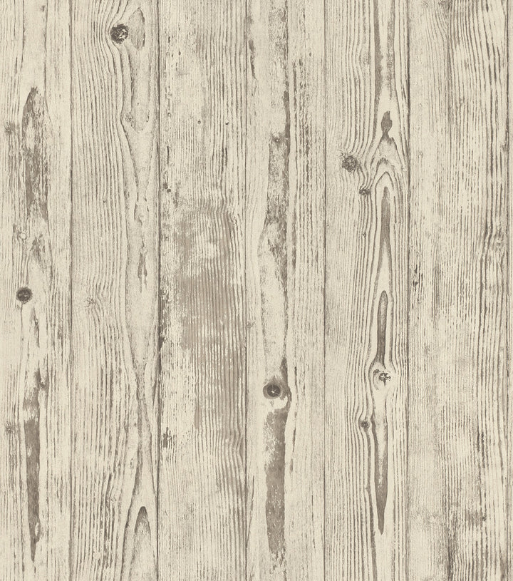 Albright Ivory Weathered Oak Panels Wallpaper by Advantage Beyond Textures Covers about 57.8 square feet 21-in by 33-ft long roll Unpasted 0 - Fabric Carolina -