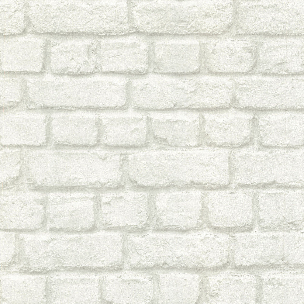 Chicago Dove Brick Wallpaper by Advantage Beyond Textures Covers about 56.4 square feet 20.5-in by 33-ft long roll Unpasted 20.9 - Fabric Carolina -