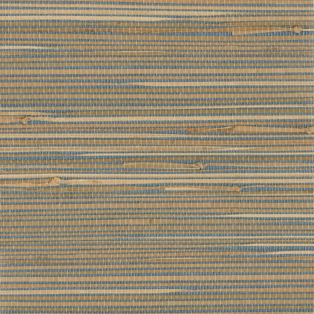 Jissai Mariner Blue Grasscloth Wallpaper by Advantage Grasscloth Portfolio Covers about 72 square feet 36-in by 24-ft long roll Unpasted 0 - Fabric Carolina -