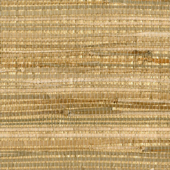 Zoho Neutral Foil Grasscloth Wallpaper by Advantage Grasscloth Portfolio Covers about 72 square feet 36-in by 24-ft long roll Unpasted 0 - Fabric Carolina -