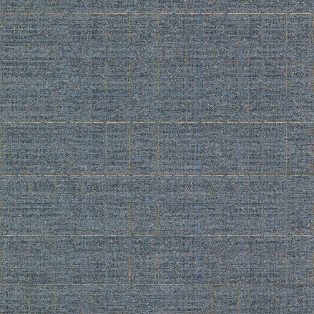 Paititi Denim Diamond Trellis Wallpaper by A-Street Prints Lustre Covers about 57.5 square feet 20.9-in by 33-ft long roll Unpasted 12.5 - Fabric Carolina -
