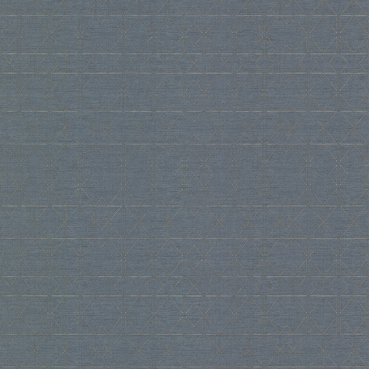 Paititi Denim Diamond Trellis Wallpaper by A-Street Prints Lustre Covers about 57.5 square feet 20.9-in by 33-ft long roll Unpasted 12.5 - Fabric Carolina -