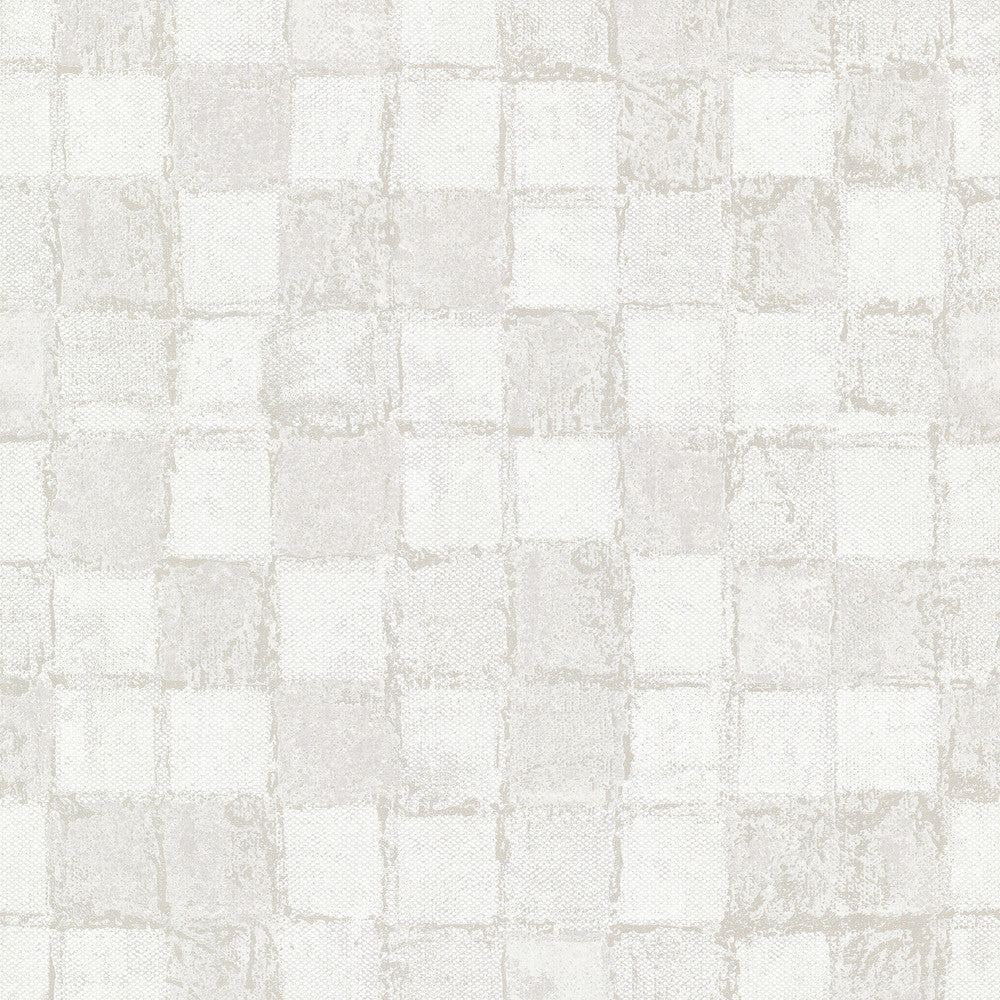 Varak Platinum Checkerboard Wallpaper by A-Street Prints Lustre Covers about 57.5 square feet 20.9-in by 33-ft long roll Unpasted 25.2 - Fabric Carolina -