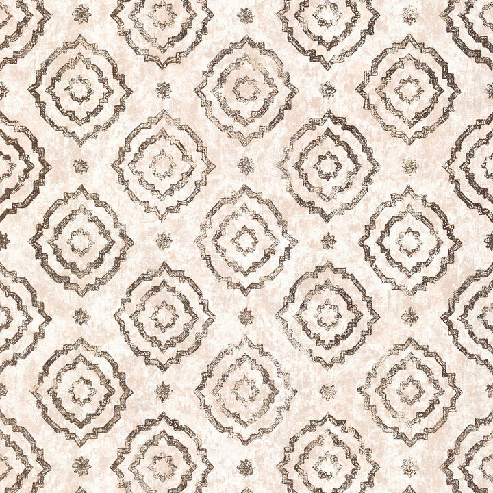 Uma Rose Gold Star Medallion Wallpaper by A-Street Prints Lustre Covers about 75.9 square feet 27.6-in by 33-ft long roll Unpasted 25.2 - Fabric Carolina -