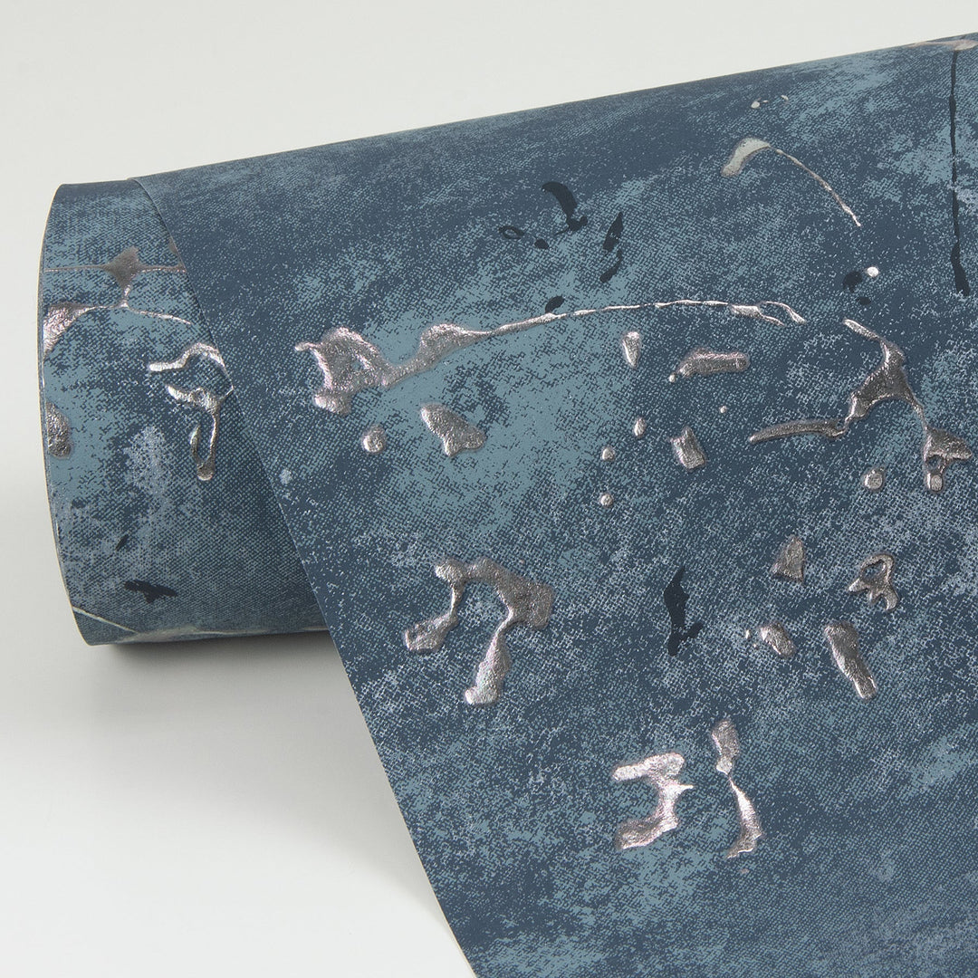 Arian Blue Inkburst Wallpaper by A-Street Prints Designer