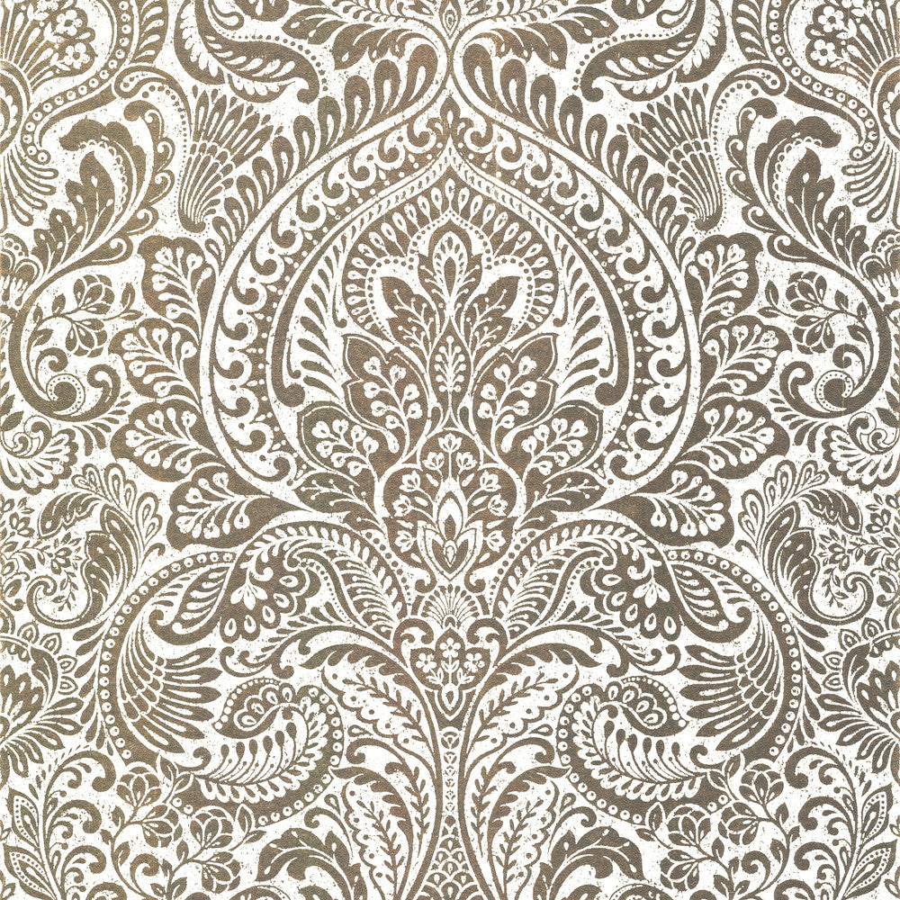 Artemis Gold Floral Damask Wallpaper by A-Street Prints Lustre Covers about 57.5 square feet 20.9-in by 33-ft long roll Unpasted 25.2 - Fabric Carolina -