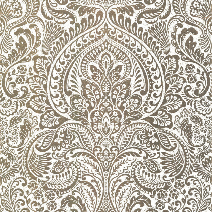 Artemis Gold Floral Damask Wallpaper by A-Street Prints Lustre Covers about 57.5 square feet 20.9-in by 33-ft long roll Unpasted 25.2 - Fabric Carolina -