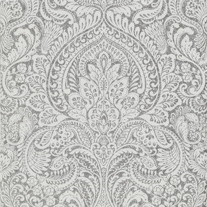 Artemis Silver Floral Damask Wallpaper by A-Street Prints