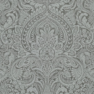 Artemis Pewter Floral Damask Wallpaper by A-Street Prints