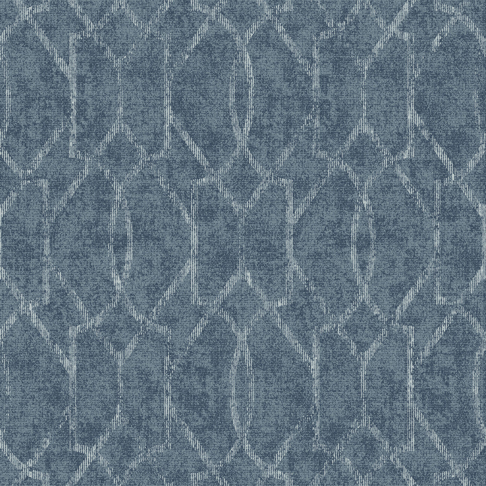 Ziva Blue Trellis Wallpaper by A-Street Prints Lustre Covers about 57.5 square feet 20.9-in by 33-ft long roll Unpasted 25.2 - Fabric Carolina -