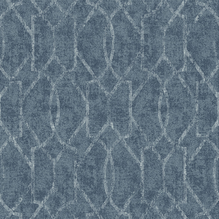 Ziva Blue Trellis Wallpaper by A-Street Prints Lustre Covers about 57.5 square feet 20.9-in by 33-ft long roll Unpasted 25.2 - Fabric Carolina -