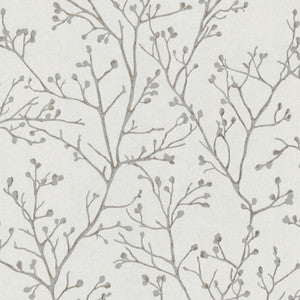 Koura Silver Budding Branches Wallpaper by A-Street Prints