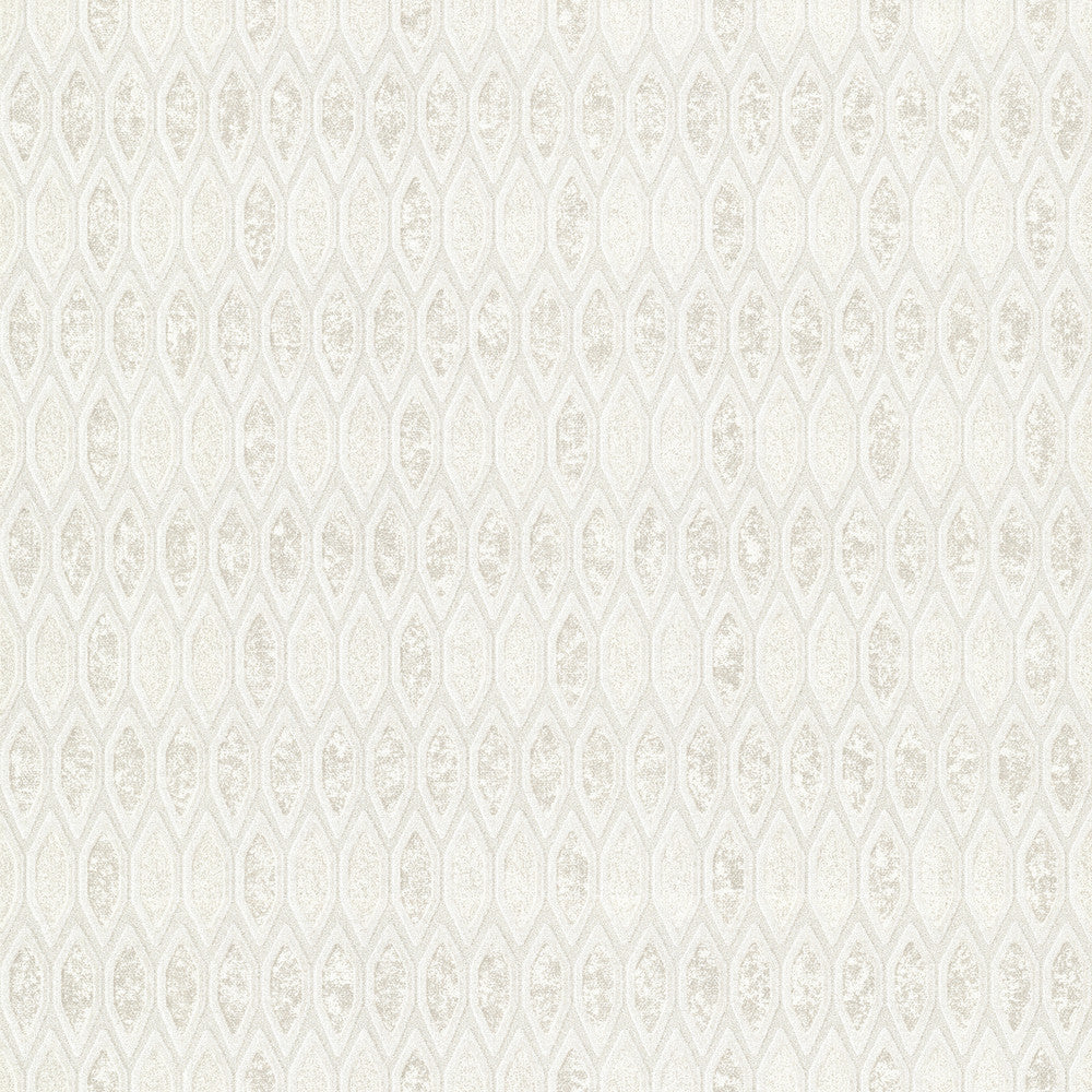 Damour Cream Hexagon Ogee Wallpaper by A-Street Prints Lustre Covers about 57.5 square feet 20.9-in by 33-ft long roll Unpasted 4.2 - Fabric Carolina -