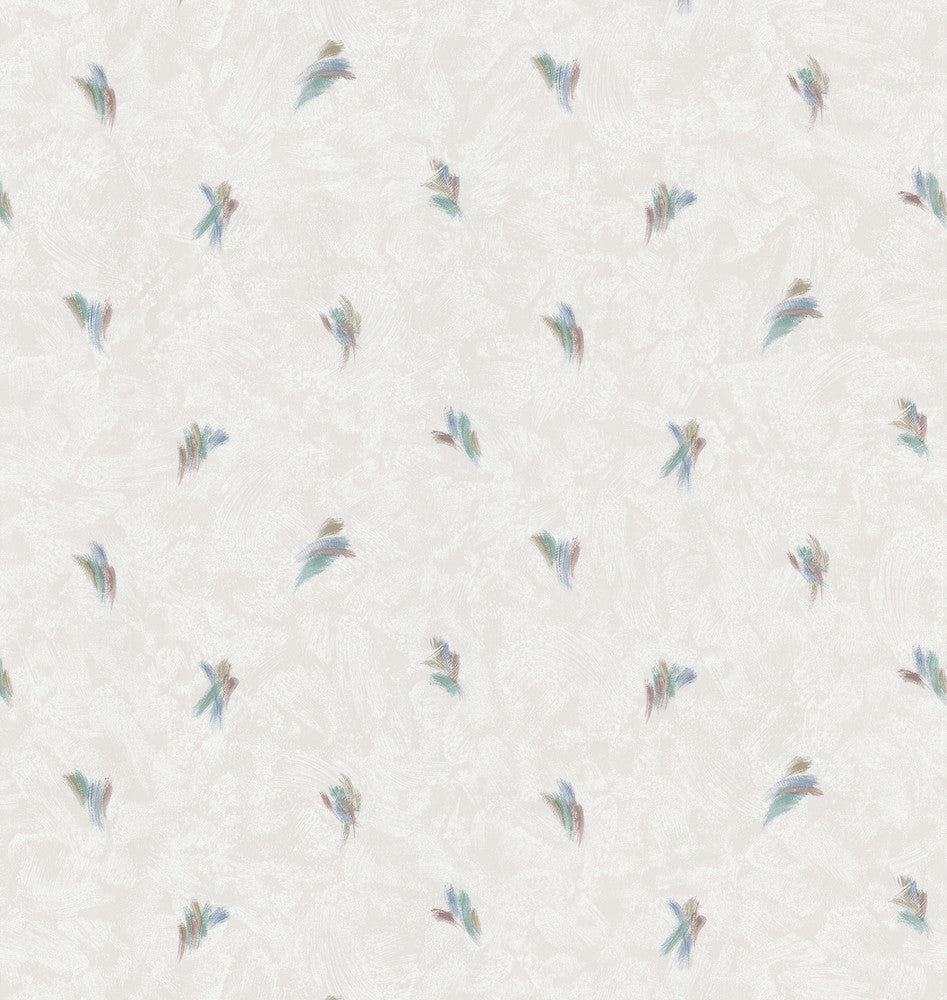 Neutral Brushstroke Toss Wallpaper by Brewster Kitchen & Bath Resource Vol II Covers about 56.4 square feet 20.5-in by 33-ft long roll Prepasted 10.8 - Fabric Carolina -
