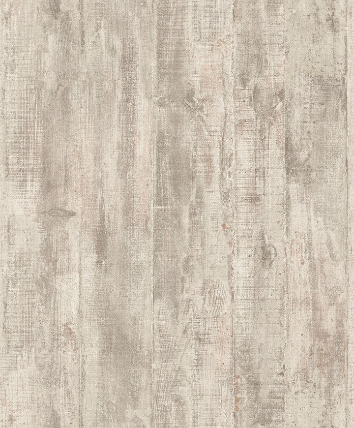 Huck Khaki Weathered Wood Plank Wallpaper by Advantage Geo & Textures Covers about 57.5 square feet France Unpasted No repeat, random match 20.9-in by 33-ft long roll - Fabric Carolina -