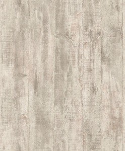 Huck Khaki Weathered Wood Plank Wallpaper by Advantage