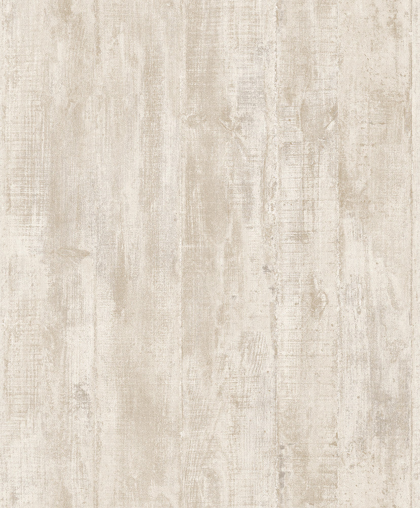 Huck Cream Weathered Wood Plank Wallpaper by Advantage Geo & Textures Covers about 57.5 square feet 20.9-in by 33-ft long roll Unpasted 0 - Fabric Carolina -