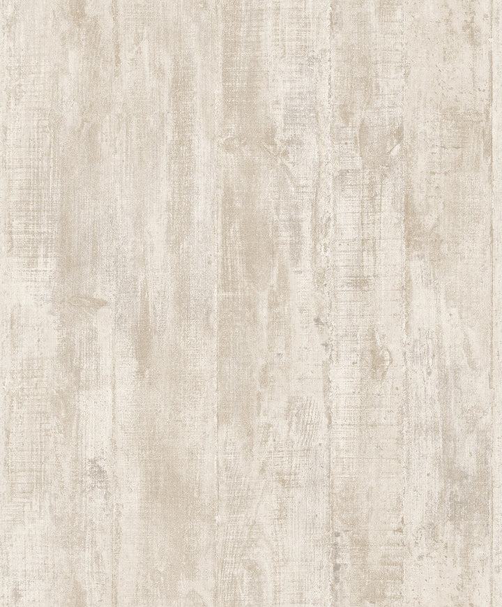 Huck Cream Weathered Wood Plank Wallpaper by Advantage Geo & Textures Covers about 57.5 square feet 20.9-in by 33-ft long roll Unpasted 0 - Fabric Carolina -