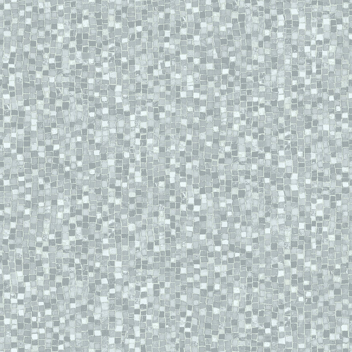 Ziggy Grey Stone Mosaic Wallpaper by Advantage Geo & Textures Covers about 57.5 square feet 20.9-in by 33-ft long roll Unpasted 10.5 - Fabric Carolina -