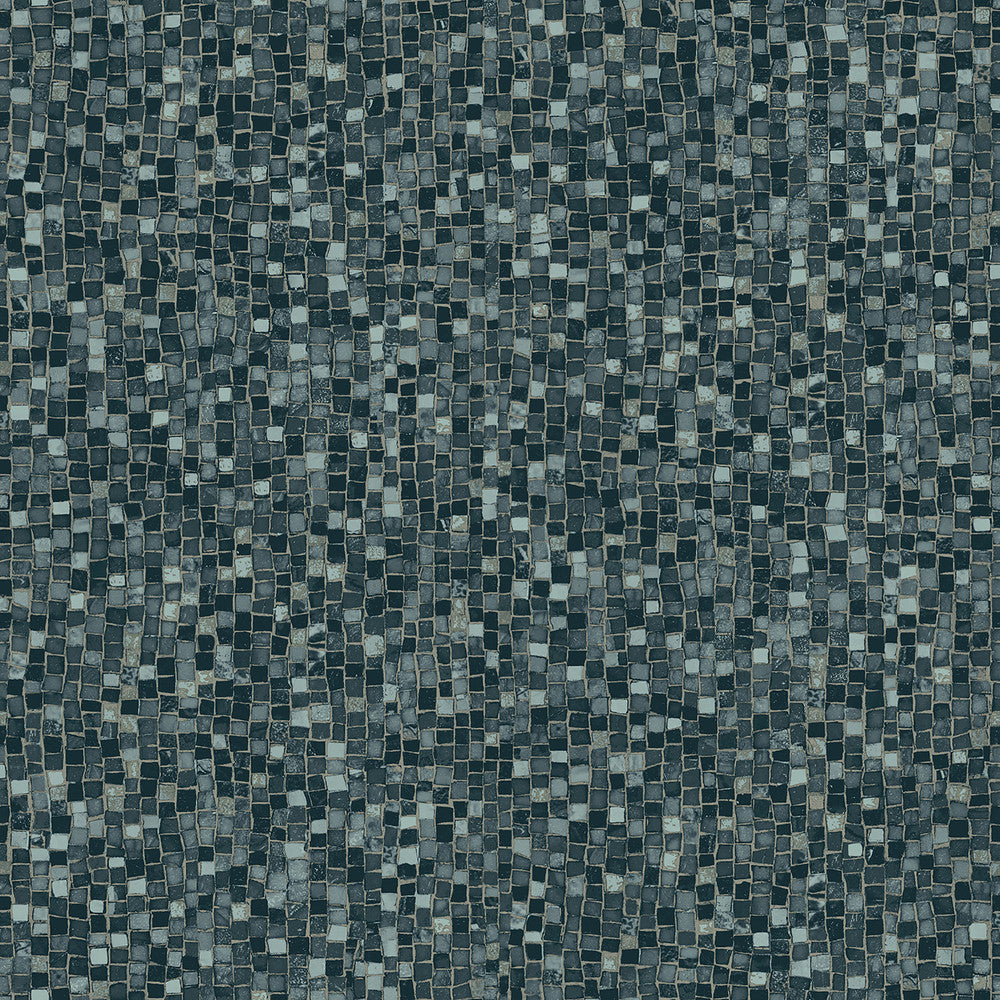 Ziggy Charcoal Stone Mosaic Wallpaper by Advantage Geo & Textures Covers about 57.5 square feet 20.9-in by 33-ft long roll Unpasted 10.5 - Fabric Carolina -