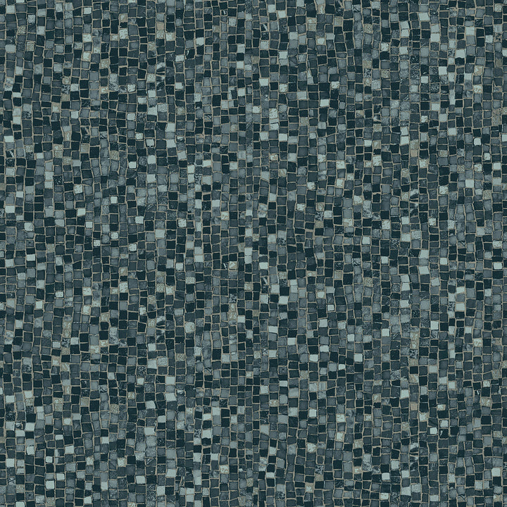 Ziggy Charcoal Stone Mosaic Wallpaper by Advantage Geo & Textures Covers about 57.5 square feet 20.9-in by 33-ft long roll Unpasted 10.5 - Fabric Carolina -
