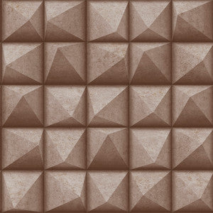 Dax Copper 3D Geometric Wallpaper by Advantage