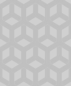 Xander Grey Glam Geometric Wallpaper by Advantage
