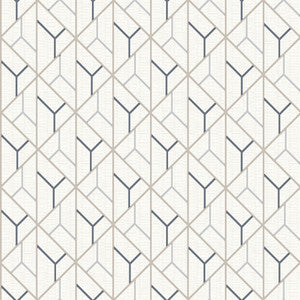 Wilder Cream Geometric Trellis Wallpaper by Advantage
