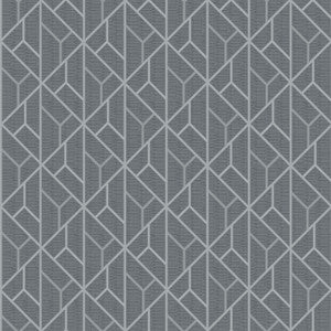 Wilder Grey Geometric Trellis Wallpaper by Advantage