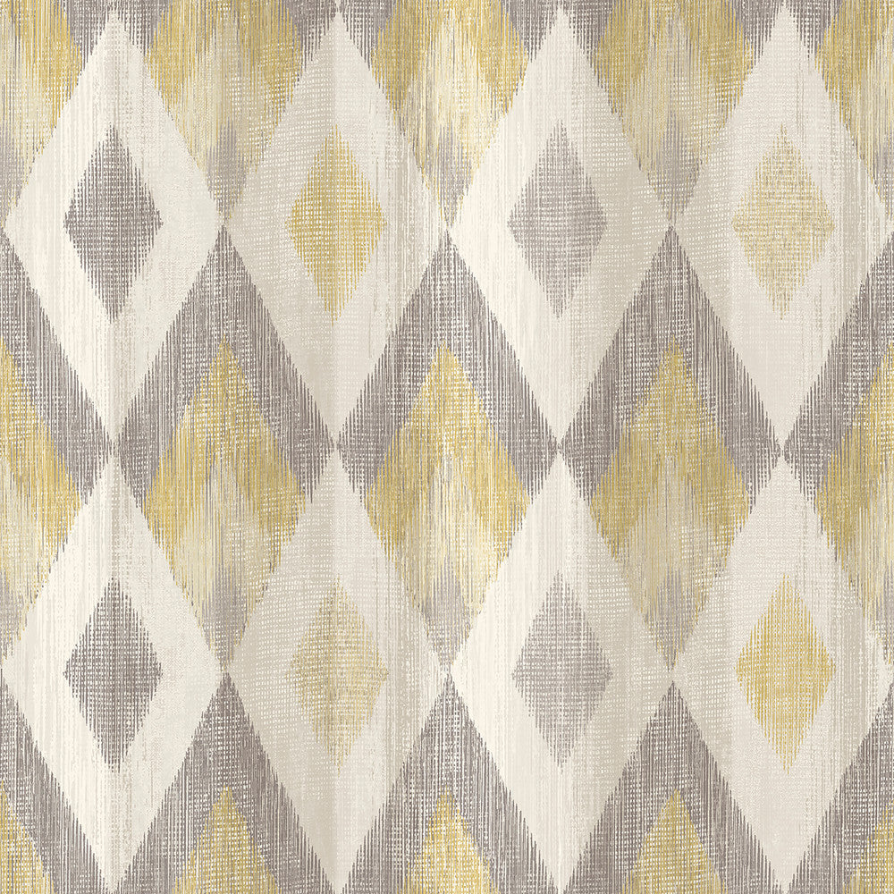 Ace Honey Diamond Wallpaper by Advantage Geo & Textures Covers about 57.5 square feet 20.9-in by 33-ft long roll Unpasted 20.9 - Fabric Carolina -