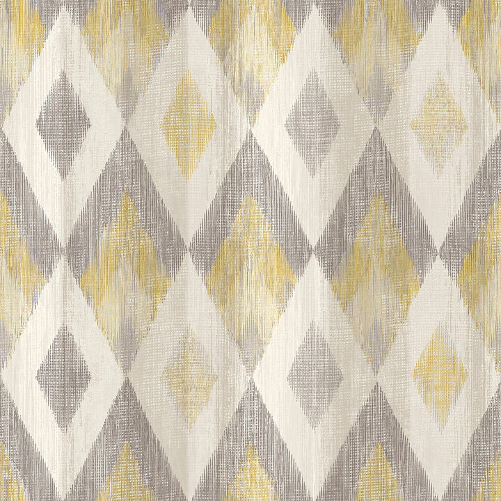 Ace Honey Diamond Wallpaper by Advantage Geo & Textures Covers about 57.5 square feet 20.9-in by 33-ft long roll Unpasted 20.9 - Fabric Carolina -