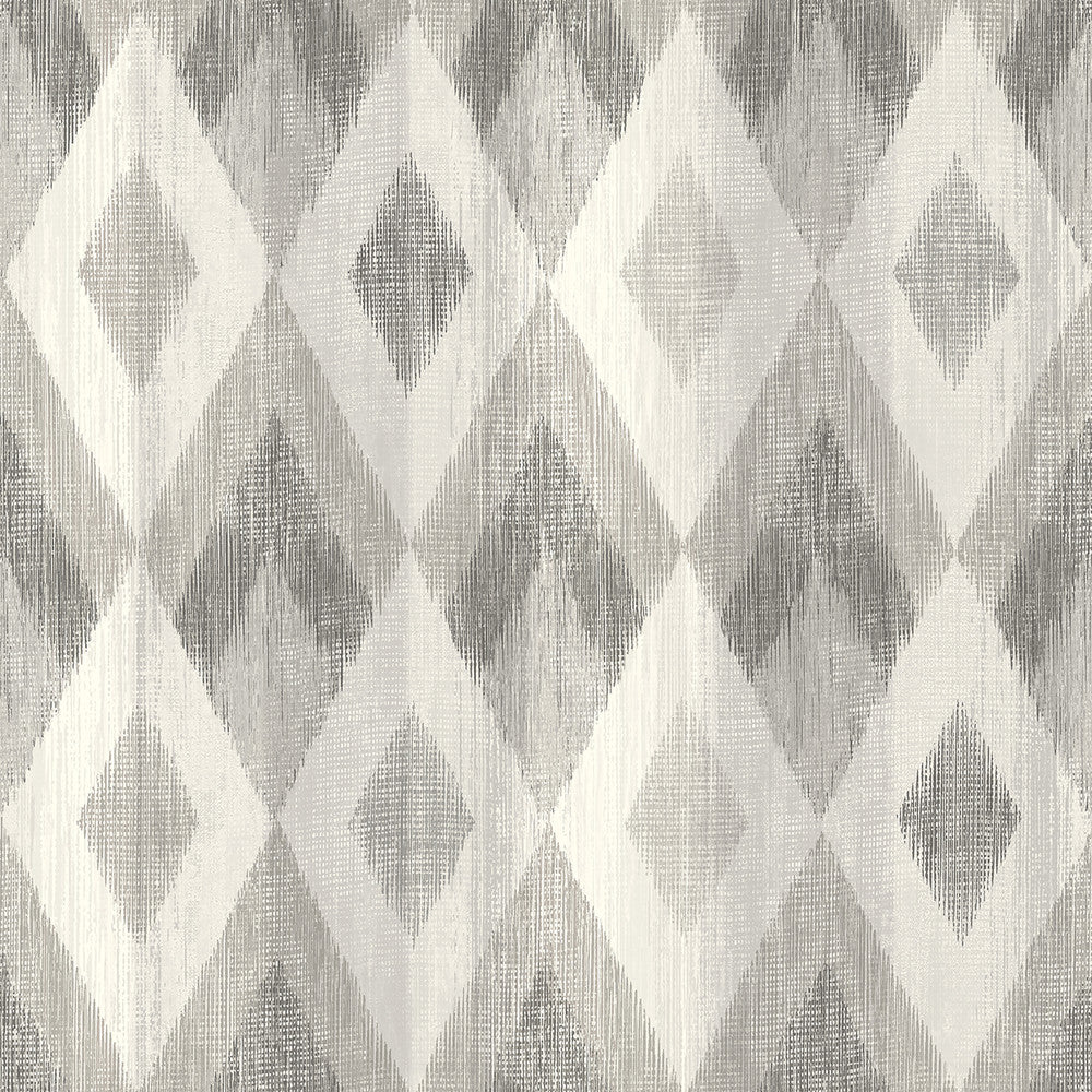 Ace Taupe Diamond Wallpaper by Advantage Geo & Textures Covers about 57.5 square feet 20.9-in by 33-ft long roll Unpasted 20.9 - Fabric Carolina -