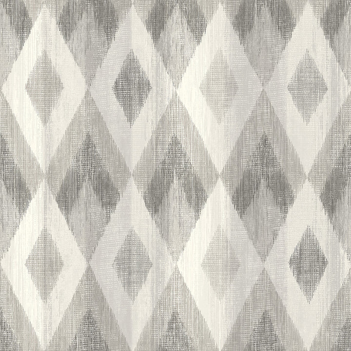 Ace Taupe Diamond Wallpaper by Advantage Geo & Textures Covers about 57.5 square feet 20.9-in by 33-ft long roll Unpasted 20.9 - Fabric Carolina -