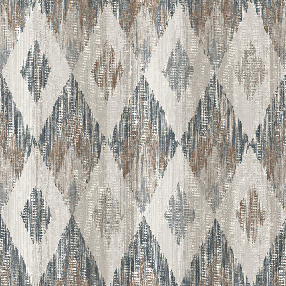 Ace Wheat Diamond Wallpaper by Advantage Geo & Textures Covers about 57.5 square feet 20.9-in by 33-ft long roll Unpasted 20.9 - Fabric Carolina -