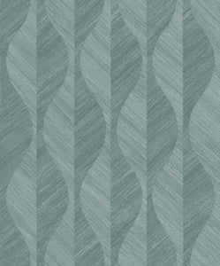 Oresome Teal Ogee Wallpaper by Advantage
