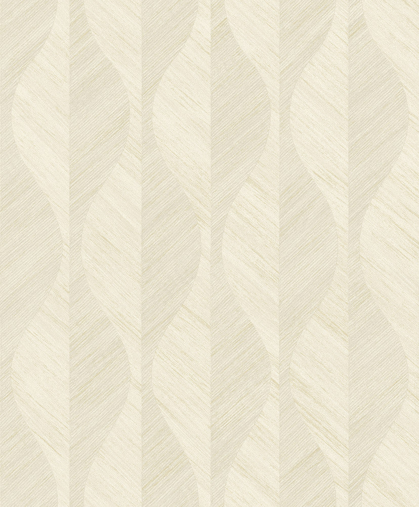 Oresome Cream Ogee Wallpaper by Advantage Radiance Covers about 57.5 square feet 20.9-in by 33-ft long roll Unpasted 25.2 - Fabric Carolina -