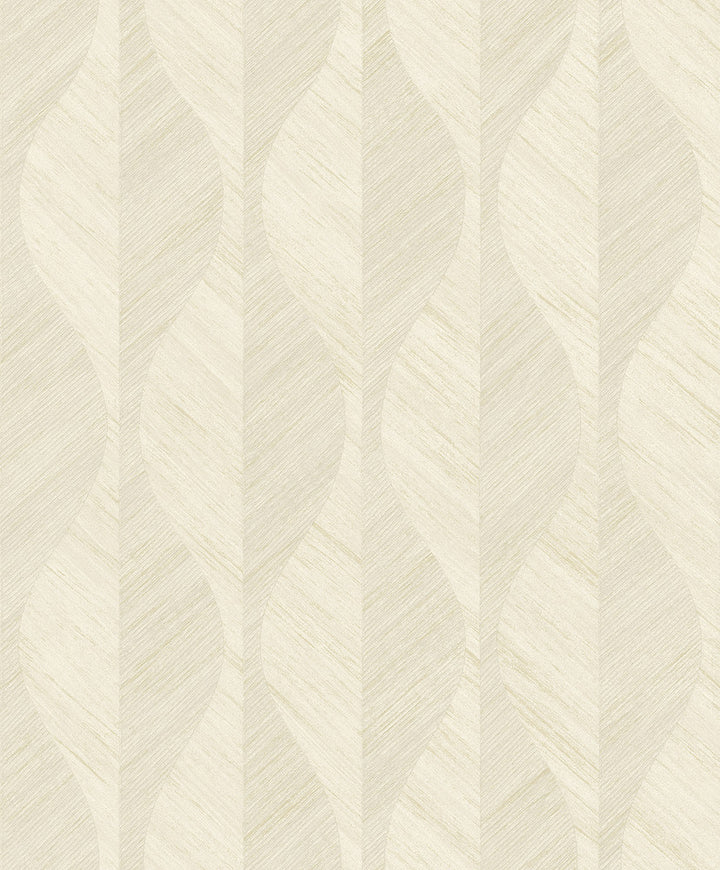 Oresome Cream Ogee Wallpaper by Advantage Radiance Covers about 57.5 square feet 20.9-in by 33-ft long roll Unpasted 25.2 - Fabric Carolina -